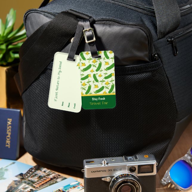 Pickle & Fresh Collection Luggage Tag (Front & Back)