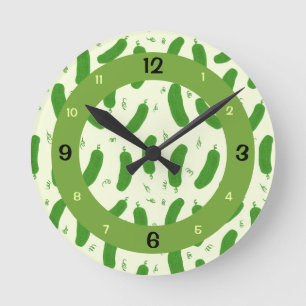 Pickle & Fresh Collection Round Clock