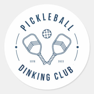 Pickle funny sports paddle ball classic round sticker