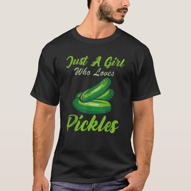 Pickle  Girl Woman Women Cucumber Cornichons T-Shirt (Front)