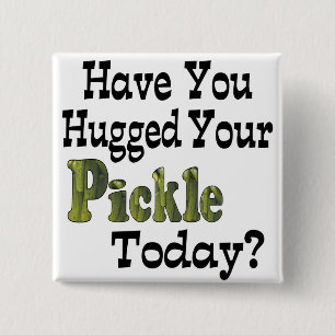 Pickle Hugger 15 Cm Square Badge