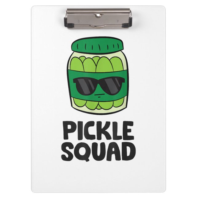 Pickle Lover Team Pickles Funny Pickle Squad Clipboard (Front)