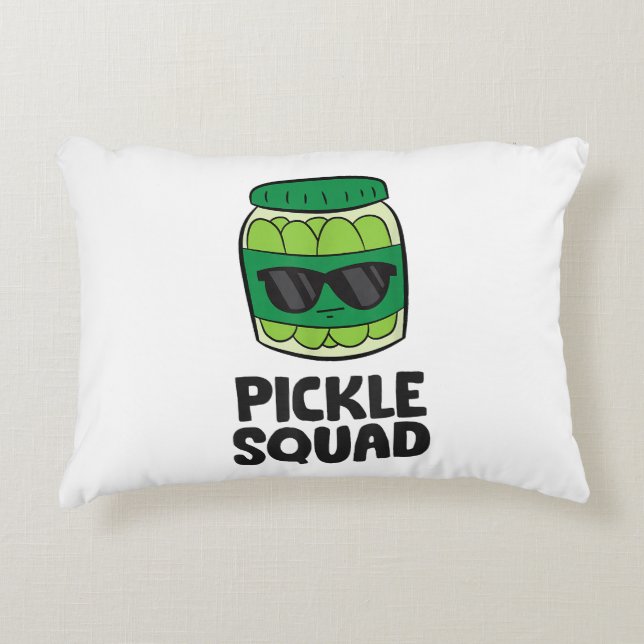 Pickle Lover Team Pickles Funny Pickle Squad Decorative Cushion (Front)
