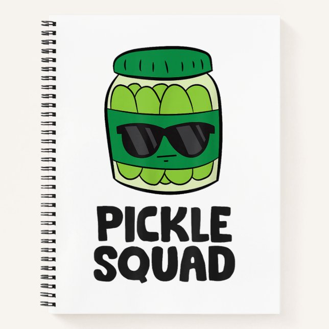 Pickle Lover Team Pickles Funny Pickle Squad Notebook (Front)