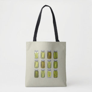 Pickle Lover Vintage Canned Pickles Jar Christmas  Tote Bag