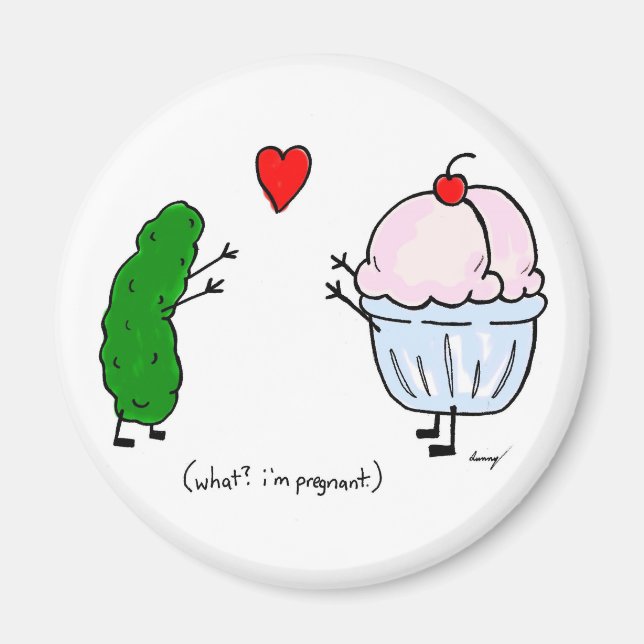 Pickle Loves Ice Cream Magnet (Front)