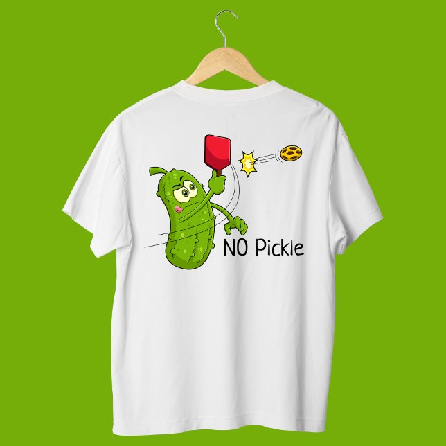 Pickle, NO PICKLE! Funny Pickleball Oversized T-Shirt (Funny No Pickle T-Shirt)