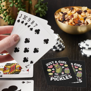 Pickle Passion Just A Girl Who Loves Pickles Playing Cards