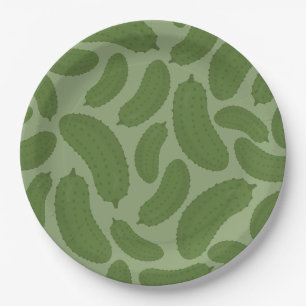 Pickle pattern paper plate