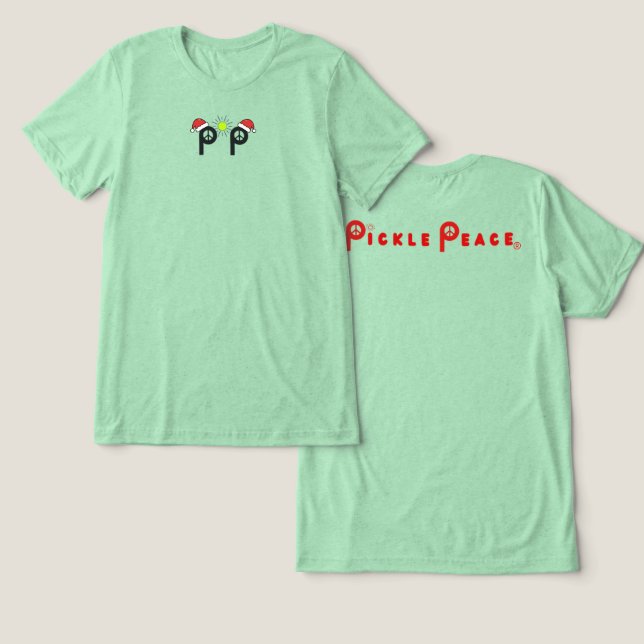pickle peace Christmas t shirt (Design Front & Back)