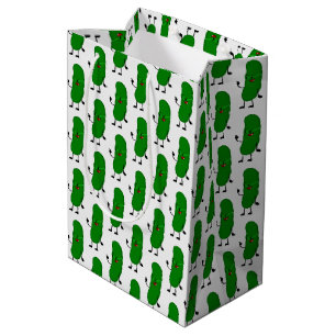 Pickle Person On White Medium Gift Bag