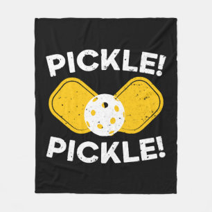 Pickle Pickle Paddle Sport Coach Pickleball Player Fleece Blanket