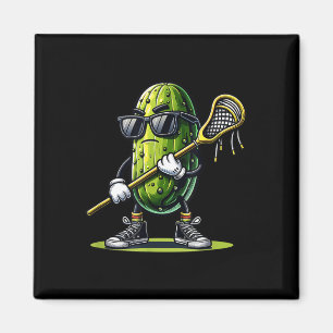 Pickle Playing Lacrosse Funny Sports Trendy For Bo Magnet