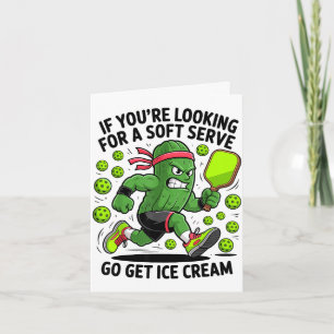Pickle playing pickle ball funny pickleball lover card