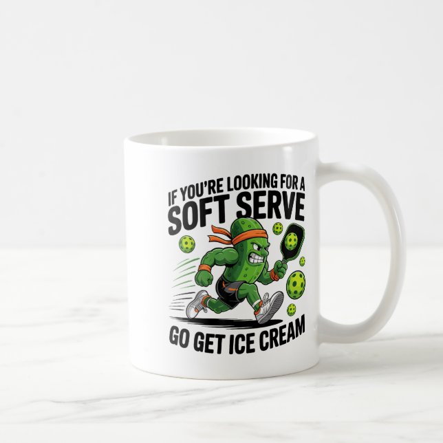 Pickle playing pickle ball funny pickleball lover coffee mug (Right)