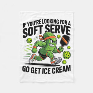 Pickle playing pickle ball funny pickleball lover fleece blanket
