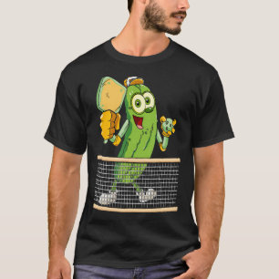 Pickle Playing Pickleball Funny Paddle Player Men T-Shirt