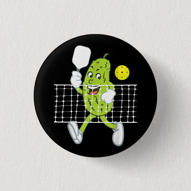 Pickle Playing Pickleball - Funny Pickleball Paddl 3 Cm Round Badge (Front)