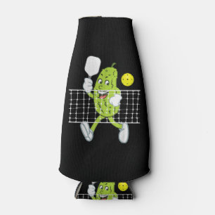 Pickle Playing Pickleball - Funny Pickleball Paddl Bottle Cooler
