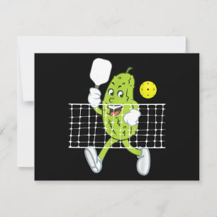 Pickle Playing Pickleball - Funny Pickleball Paddl Holiday Card