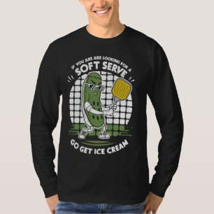 Pickle Playing Pickleball Funny Sports Team Pickle T-Shirt