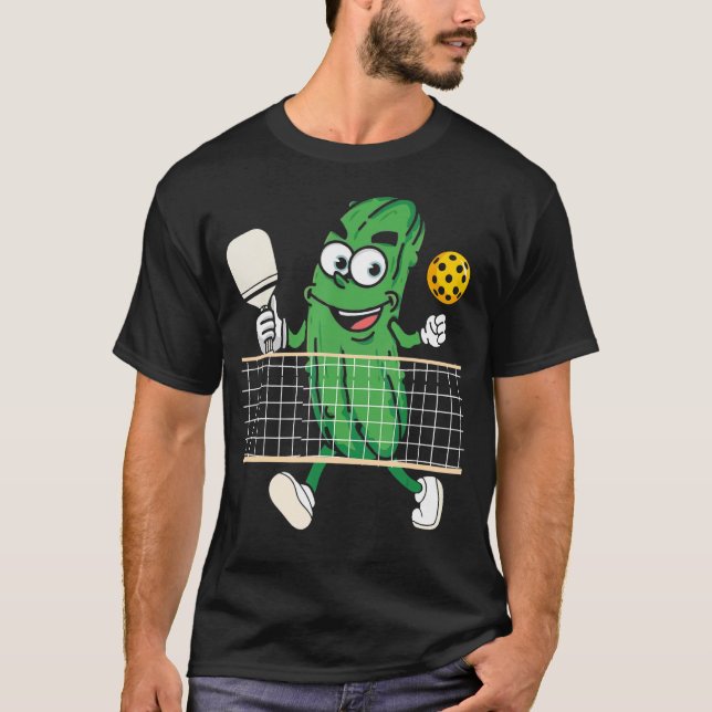 Pickle Playing Pickleball Pickle Ball Player T-Shirt (Front)