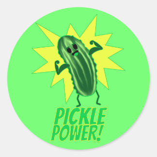 Pickle Power! Classic Round Sticker