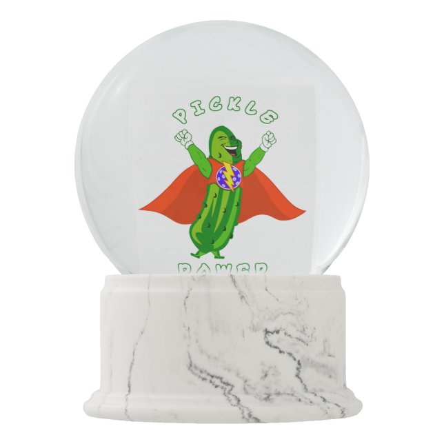 Pickle Power Funny Pickleball Snow Globe (Front)