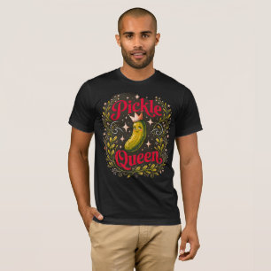 Pickle Queen Cute Crown Graphic Tee Whimsical Fo