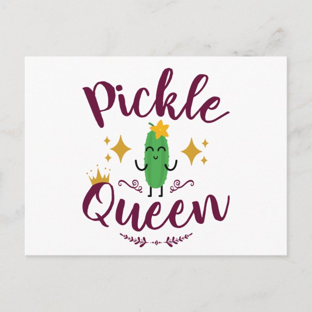 Pickle Queen Pickles Lover Women Girls Postcard (Front)