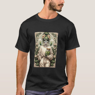 Pickle Queen Skull Skeleton Art Nouveau Dill Pickl T-Shirt