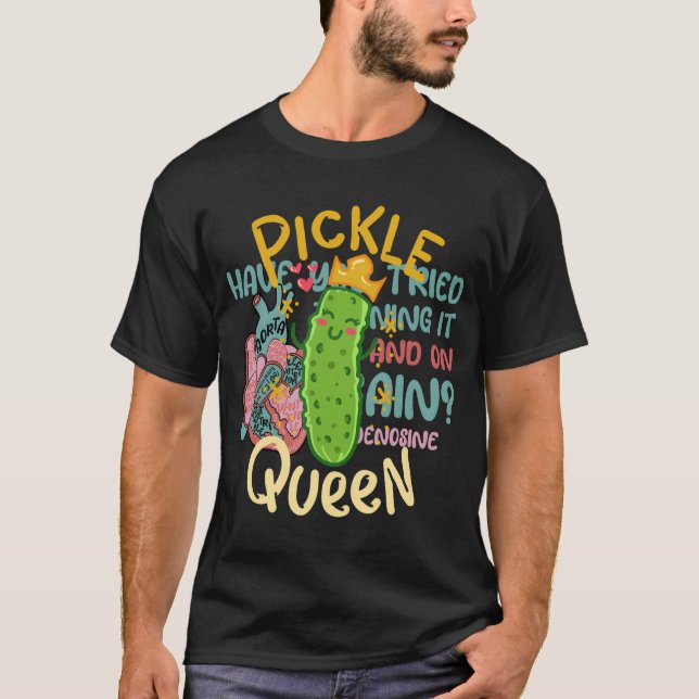 Pickle Queen Vegan Funny Cucumber Vegetable T-Shirt (Front)