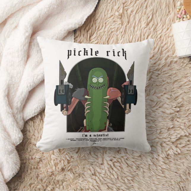 Pickle Rick - I'm A Scientist Quote Graphic Cushion (Blanket)