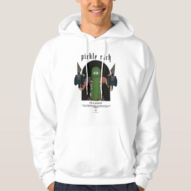Pickle Rick - I'm A Scientist Quote Graphic Hoodie (Front)