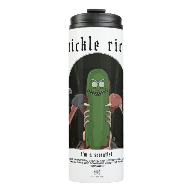Pickle Rick - I'm A Scientist Quote Graphic Thermal Tumbler (Front)