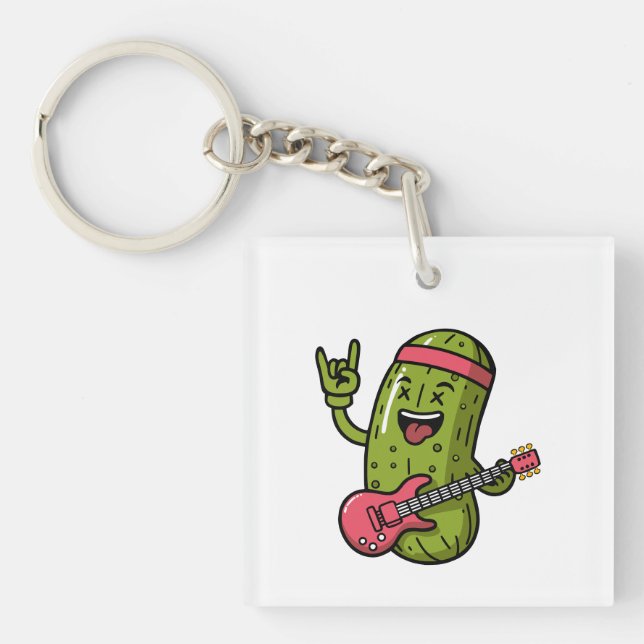 Pickle Rock Star Key Ring (Front)
