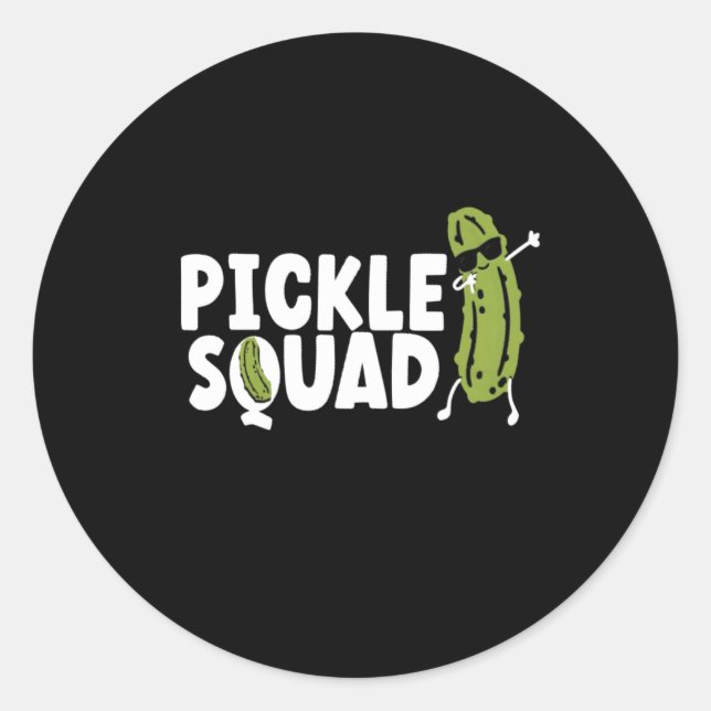Pickle Squad For Pickle Classic Round Sticker (Front)