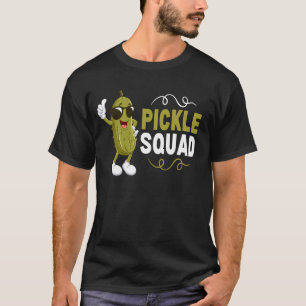 Pickle Squad Kids Funny Cute Cucumber Vegan Lover T-Shirt