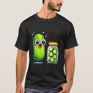 Pickle Surprise a Cucumber and a Jar Of Sliced Pic T-Shirt