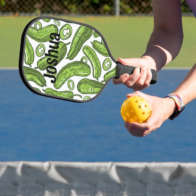 Pickle themed personalised Pickleball Paddle (Insitu)