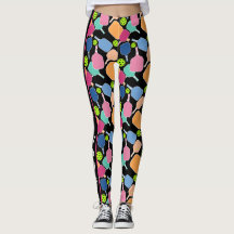 Pickle This Colourful Black Pickleball Leggings