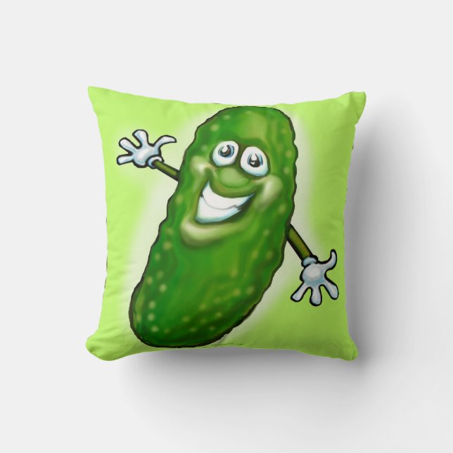 Pickle Throw Pillow (Front)