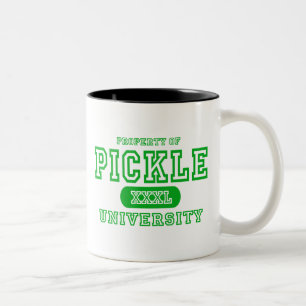 Pickle University Two-Tone Coffee Mug