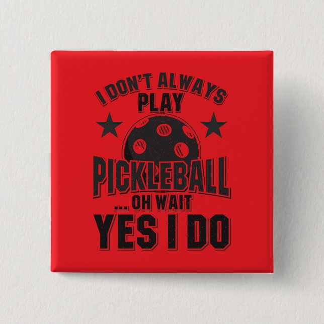 Pickleball 15 Cm Square Badge (Front)