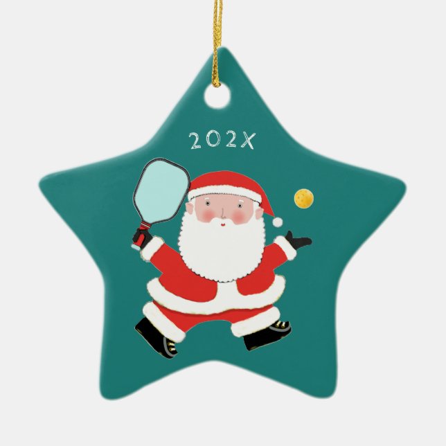 Pickleball 2021 collectable ceramic ornament (Front)