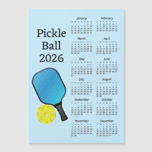 Pickleball 2026 Calendar Magnetic Invitation