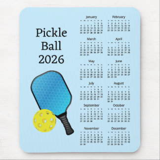 Pickleball 2026 Calendar Mouse Pad