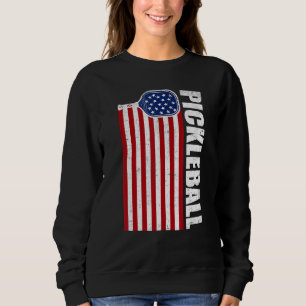 Pickleball 4th Of July Men Women Paddle Sport Pick Sweatshirt