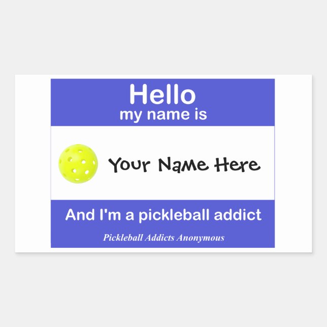Pickleball Addicts Anonymous Name Tag (Front)