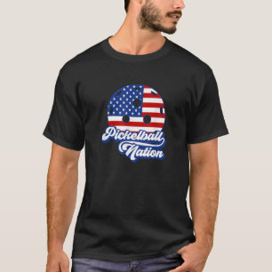 Pickleball America USA Men Women Kids July 4th Ind T-Shirt